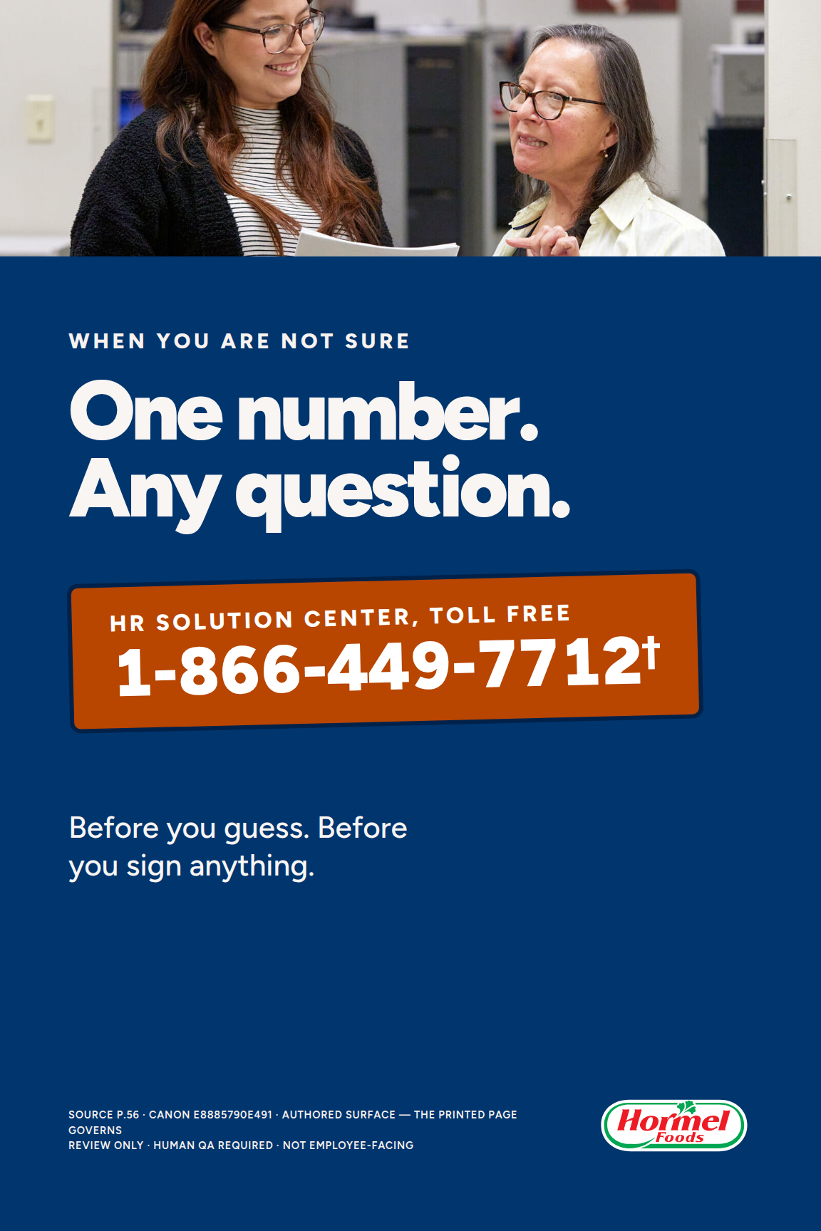 One number. Any question.